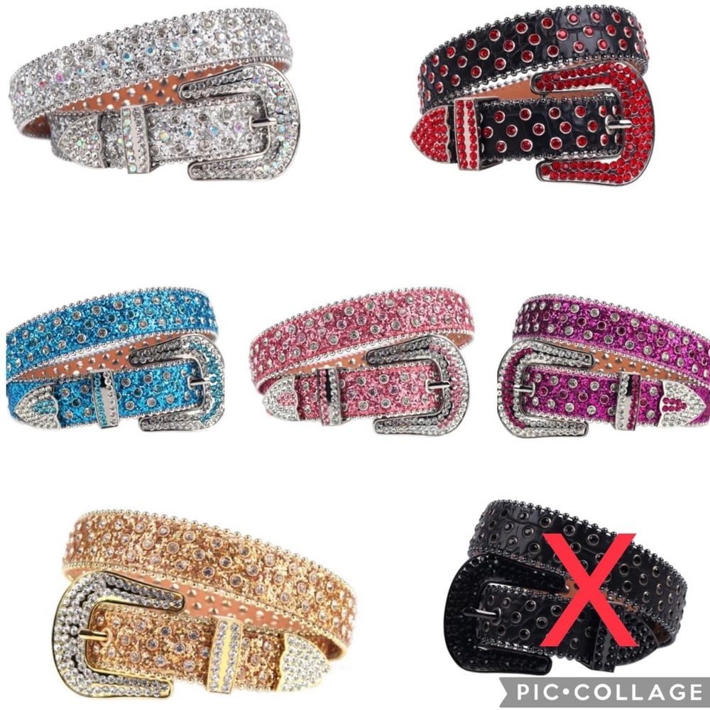 Kids Rhinestone Bling Western Belts